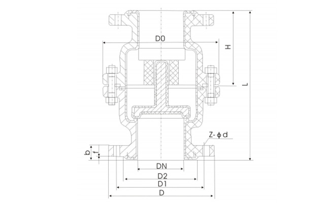 襯氟止回閥H42F46-10C